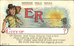 Nonsense Rebus Series Fred C. Lounsbury Postcard Postcard