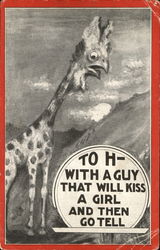 To H With A Guy That Will Kiss A Girl And Then Go Tell Postcard