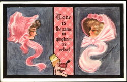 Love Is The Same In Gingham As Velvet Postcard