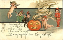 Halloween Elves Postcard