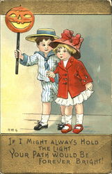 Children, JOL Halloween Postcard Postcard