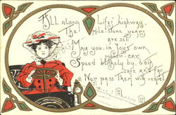 Life's Highway Birthday Postcard Postcard