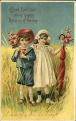 Good Luck And Many Happy Returns Of The Day Postcard