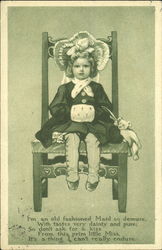 Girl on Chair Postcard