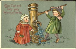 Good Luck And Many Happy Returns Of The Day Postcard