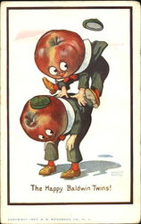 The Happy Baldwin Twins! Postcard