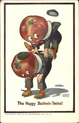 The Happy Baldwin Twins! Postcard