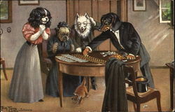 Das Grobe Los Dogs Arthur Thiele Postcard Postcard