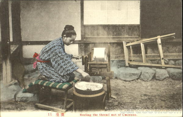 Reeling The Thread Out Of Cocoons Japan