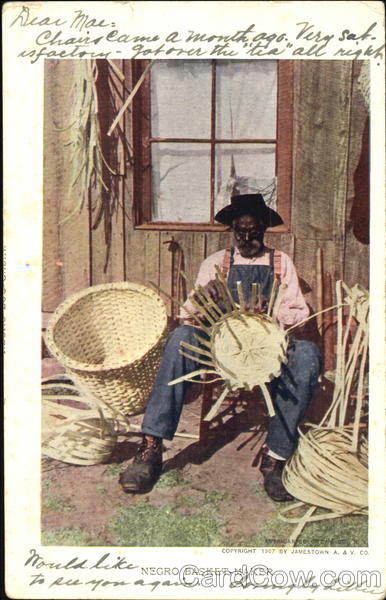 Negro Basket-Maker Black Americana