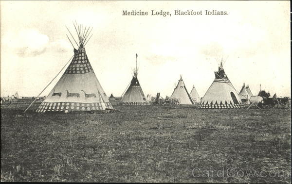 Medicine Lodge Blackfoot Indians Native Americana