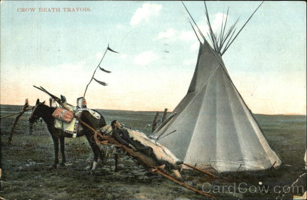 Crow Death Travois Native Americana