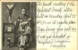 A Chinese Girl Postcard