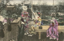 Hand Colored Japanese Women Postcard Postcard