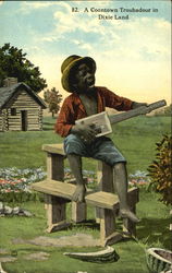 A Coontown Troubadour In Dixie Land Postcard