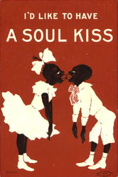 I'D Like To Have A Soul Kiss Black Americana Postcard Postcard