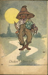 Chicken ? Whar He? Postcard