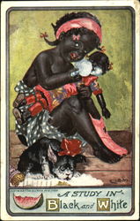 A Study In Black And White Black Americana Postcard Postcard