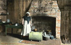 Old Time Kitchen & Darkey Dixie Land Black Americana Postcard Postcard