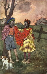 Black Children Postcard