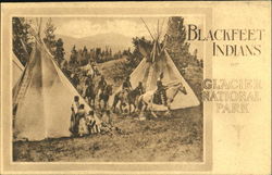 Blackfeet Indians Of Glacier National Park Postcard Postcard
