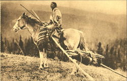 Blackfeet Indian Travols Native Americana Postcard Postcard
