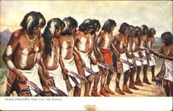 Snake Priests In Line For The Dance Postcard