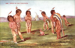 Cupid On The War-Path Native Americana Postcard Postcard