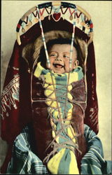 Happy Papoose Native Americana Postcard Postcard