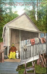 Princess Angeline At Her Cottage, Foot of Pike Street Seattle, WA Native Americana Postcard Postcard