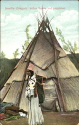 Indian Squaw And Pappoose Native Americana Postcard Postcard