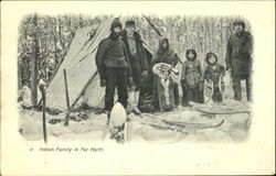 Indian Family In Far North Postcard