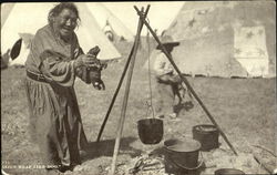 Injun Heap Like Dog Postcard