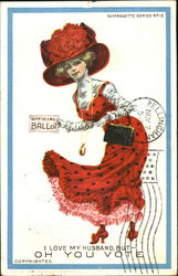 Official Ballot Women's Suffrage Postcard Postcard