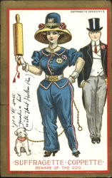 Suffragette Coppette Social History Postcard Postcard