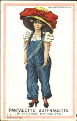 Pantalette Suffragette Social History Postcard Postcard