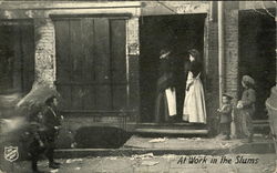 At Work In The Slums Postcard