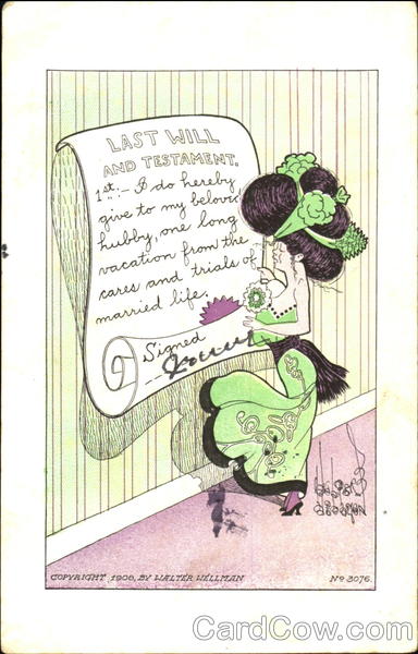 Last Will And Testament Walter Wellman Women