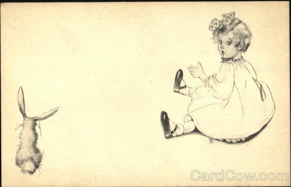 Young Girl with Rabbit Girls