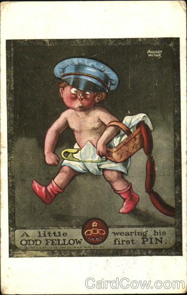 A Little Odd Fellow Wearing His First Pin August Hutaf