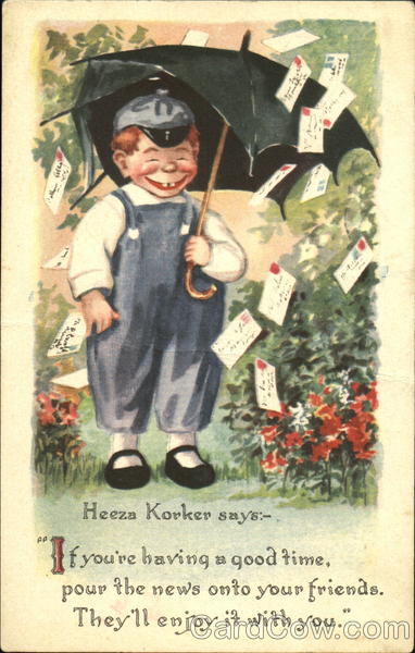 Little Boy Holding an Umbrella Boys