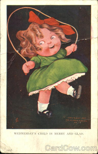 Wednesday's Child Is Merry And Glad Days of the Week