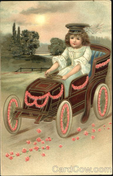 A little girl driving car Girls