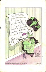 Last Will And Testament Postcard