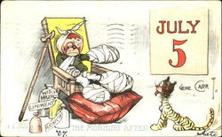 July 5 The Morning After 4th of July Postcard Postcard