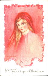 Ruby To Wish You A Happy Christmas Postcard