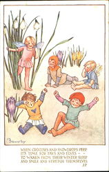 Fairies among flowers Postcard