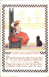 Pussy Cat Pussy Cat Nursery Rhymes Postcard Postcard