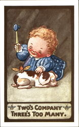 Two's Company Three's Too Many Postcard