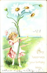 May Happiness Your Birthday Bless Postcard